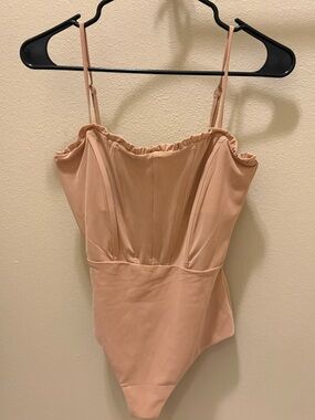 Princess Polly Nude Ruffle-Trim Bodysuit